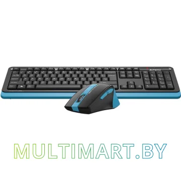 Комплект клавиатура + мышь A4Tech Fstyler FG1035 (черный/синий) картинка 4